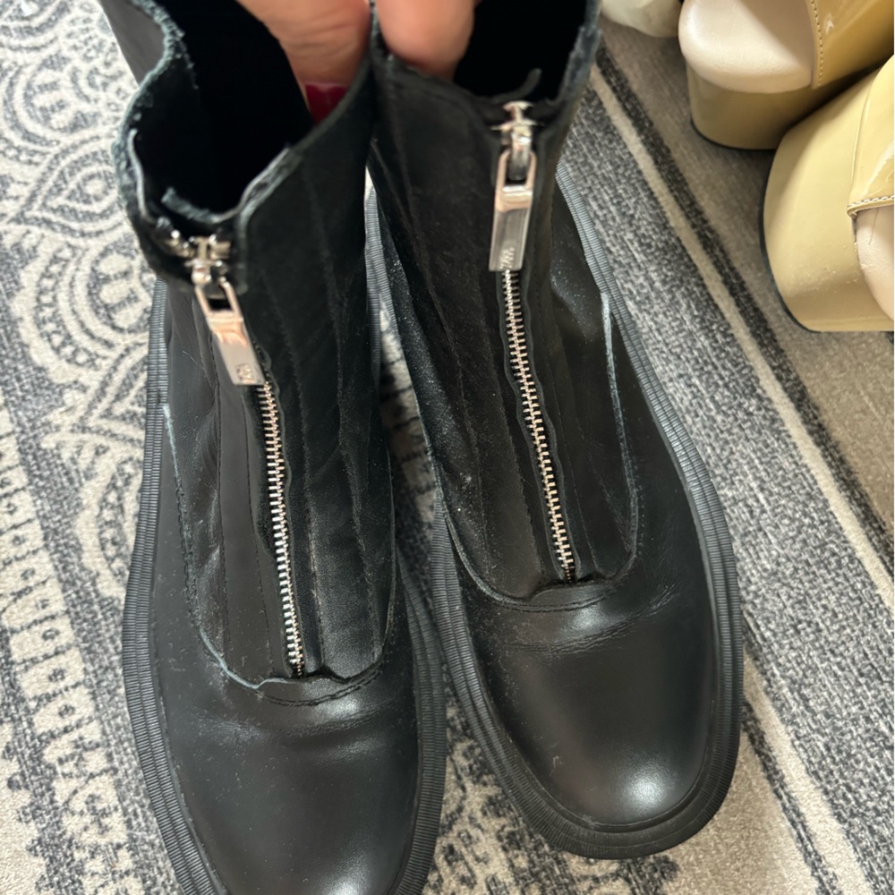 Zara leather boots